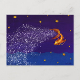 A Koi Among the Stars - postcard