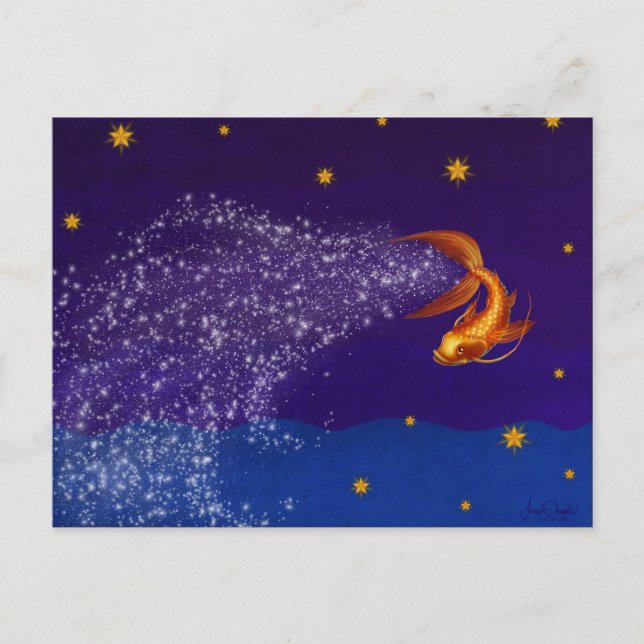 A Koi Among the Stars - postcard (Front)