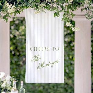 À la bannière de mariage vert sauge et beige