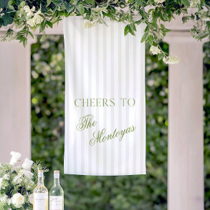 À la bannière de mariage vert sauge et beige