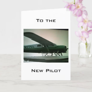 À LA CARTE DE FÉLICITATIONS "NOUVEAU PILOTE"