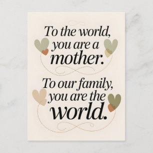 À la carte de la Mère du Monde - Citation familial