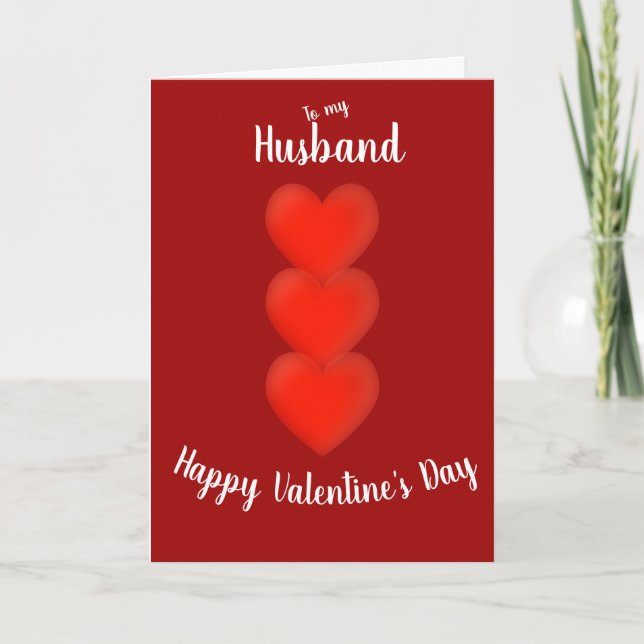 À la carte de mon mari Valentine (Devant)