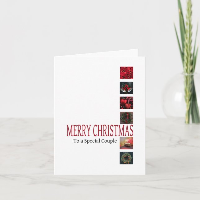 À la carte spéciale Joyeux Noël Couple (Devant)