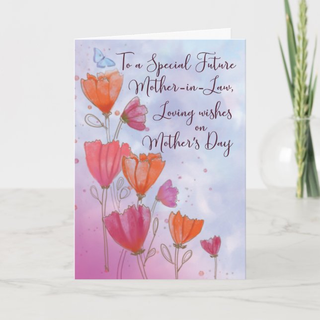 À la future carte d'amour pour la Fête des mères e (Devant)