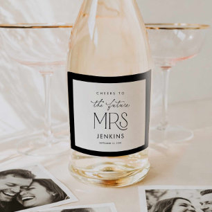 À la future Mme Étiquette de vin pour la soirée d'