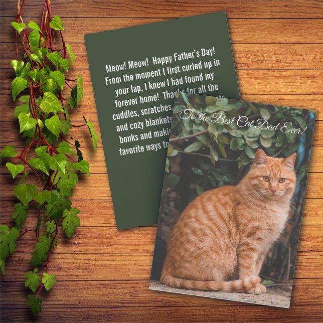À la meilleure carte personnalisée de papa de chat (Créateur téléchargé)