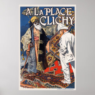 A la Place Clichy France Vintage Poster 1891