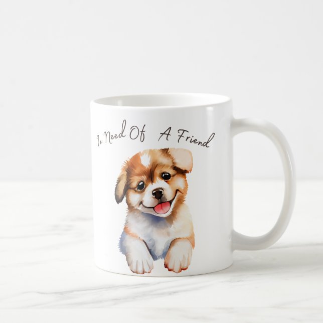 A la recherche d'un ami chiot Mug (Droite)