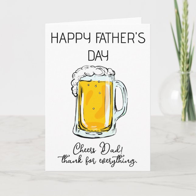 À la santé papa ! Merci pour tout Carte de la fête (Devant)