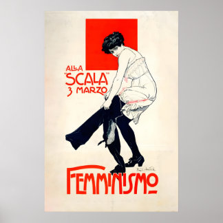 À La Scala Féminisme 1906 AFFICHE IMPRIMÉE A5-A1