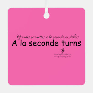 A La Seconde Turns Hot Pink and Black Metal Ornament