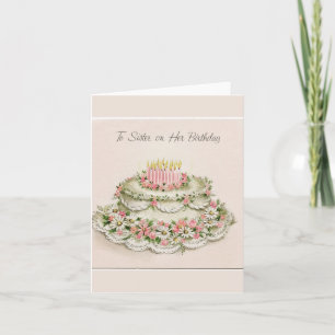 À la soeur sur sa carte de note d'anniversaire