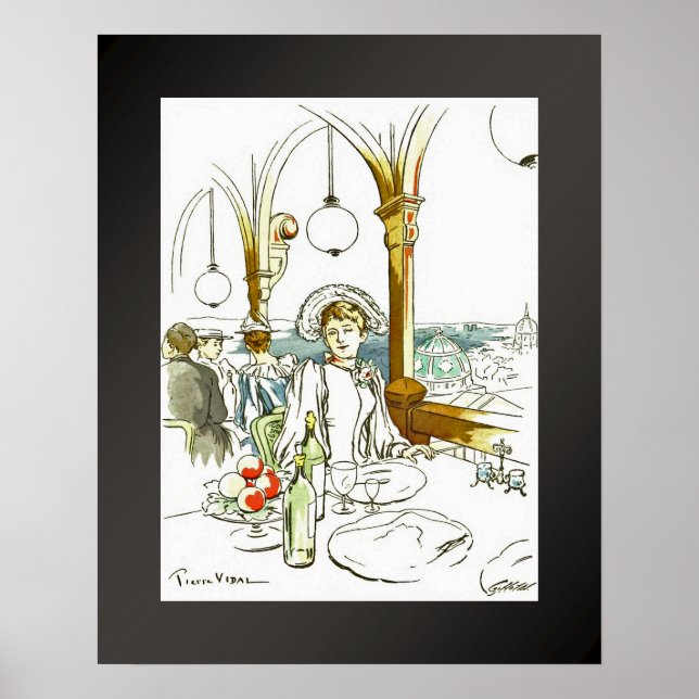 A la Tour Eiffel ~ Eiffel Tower ~  Pierre Vidal Poster (Front)