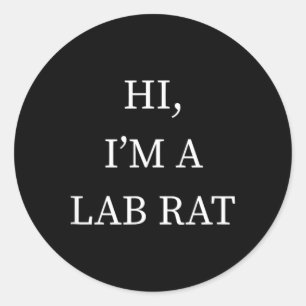 a Lab Rat Halloween Shirt Funny Last Minute Idea Classic Round Sticker
