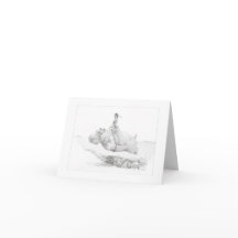 "A Lady And Her Hippo" Note Card