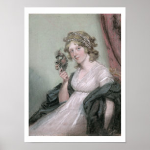 A Lady Holding a Negro Mask, c.1795-80 (pastel on Poster