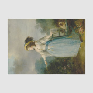 A Lady in Her Garden With Her Dog by Schall Tissue Paper