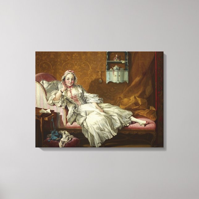A Lady on Her Day Bed, 1743 by Francois Boucher Canvas Print (Front)