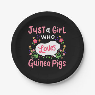A Lady Who Loves Guinea Pigs Paper Plate