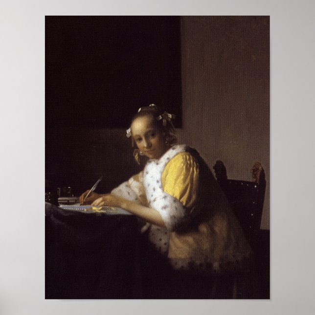 A Lady Writing Poster (Front)