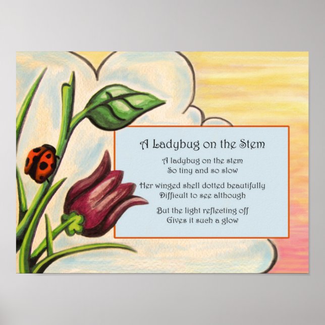 A Ladybug on the Stem Poster (Front)