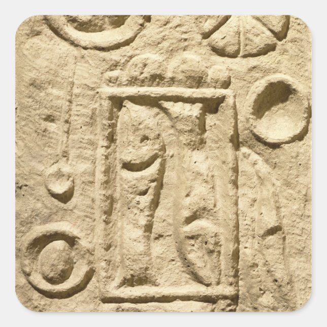 A laid table, from Timgad, Algeria Square Sticker (Front)