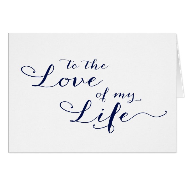 À l'amour de ma carte de jour du mariage de la vie (Devant horizontal)