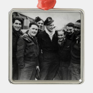 A Lancaster Bomber Crew Metal Ornament
