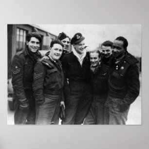 A Lancaster Bomber Crew Poster