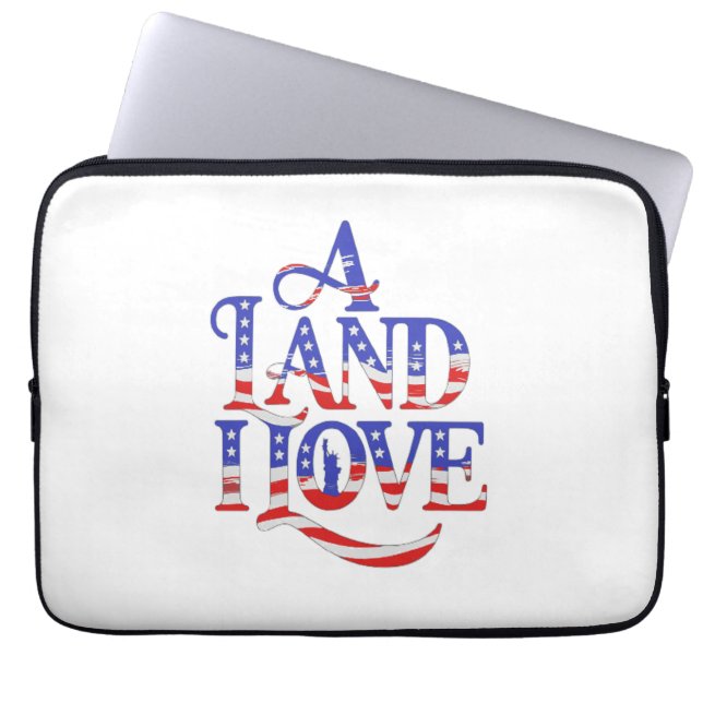 A land i love laptop sleeve (Front)
