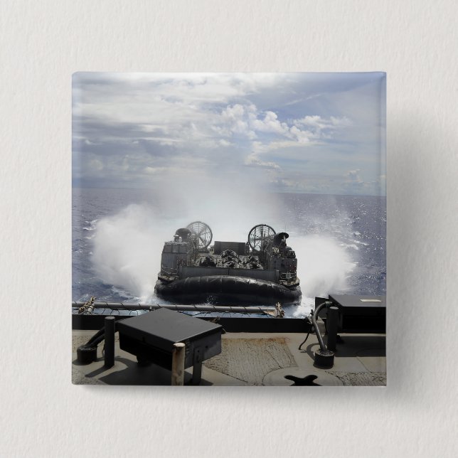 A landing craft air cushion 2 inch square button (Front)