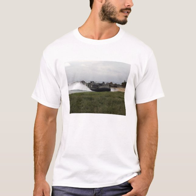 A landing craft air cushion comes ashore T-Shirt (Front)
