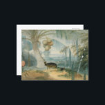 A Landscape in Ceylon by Samuel Daniell Postcard<br><div class="desc">"A Landscape in Ceylon, with Barking Deer and Fawn and a pair of Paradise Fly-catchers, " watercolor, by Samuel Daniell. Print your favourite paintings and collect them. Collecting can help you discover what kind of painting speaks to you. As you decide between a variety of styles, subjects, and artists you...</div>