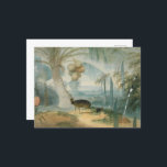 A Landscape in Ceylon by Samuel Daniell Postcard<br><div class="desc">"A Landscape in Ceylon, with Barking Deer and Fawn and a pair of Paradise Fly-catchers, " watercolor, by Samuel Daniell. Print your favourite paintings and collect them. Collecting can help you discover what kind of painting speaks to you. As you decide between a variety of styles, subjects, and artists you...</div>