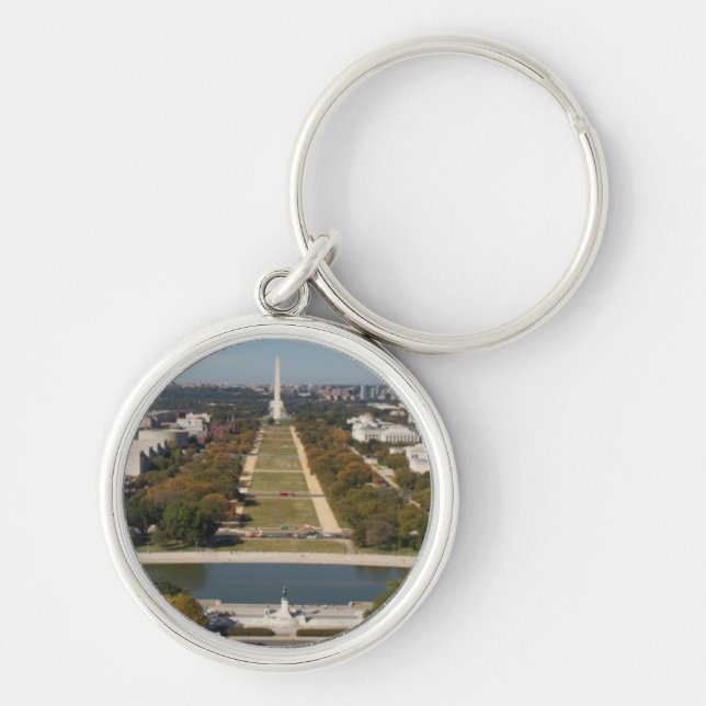 A landscape view of Washington DC Keychain (Front)