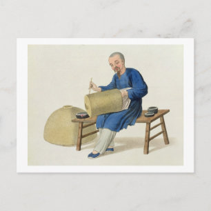 A Lantern Painter, plate 20 from 'The Costume of C Postcard