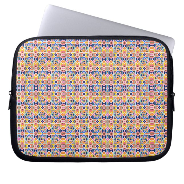 A laptop sleeve with a vibrant (Front)