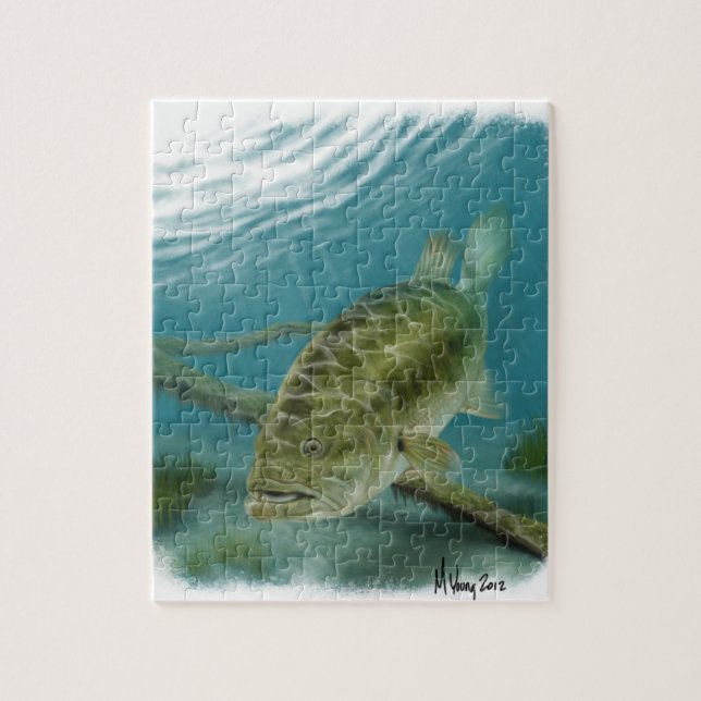 A Large Mouth Bass Jigsaw Puzzle (Vertical)