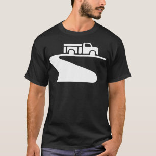 A Large Truck Driving Down a art female  T-Shirt