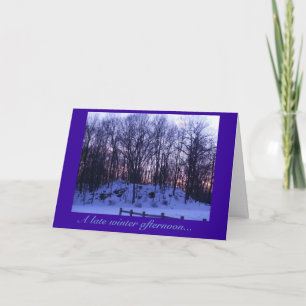 'A late winter afternoon' Card