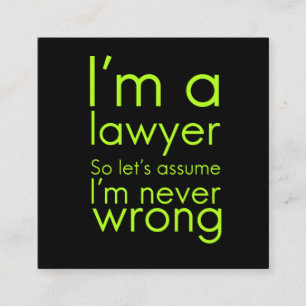 A lawyer never gets wrong funny gifts for lawyers calling card