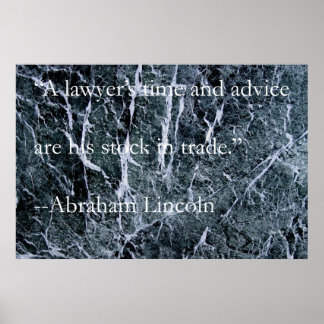 A Lawyer's Time and Advice Poster