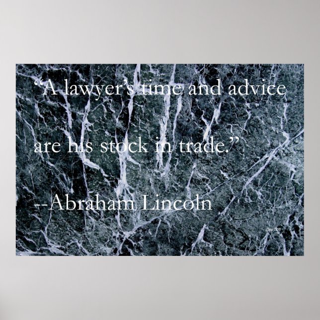 A Lawyer's Time and Advice Poster (Front)