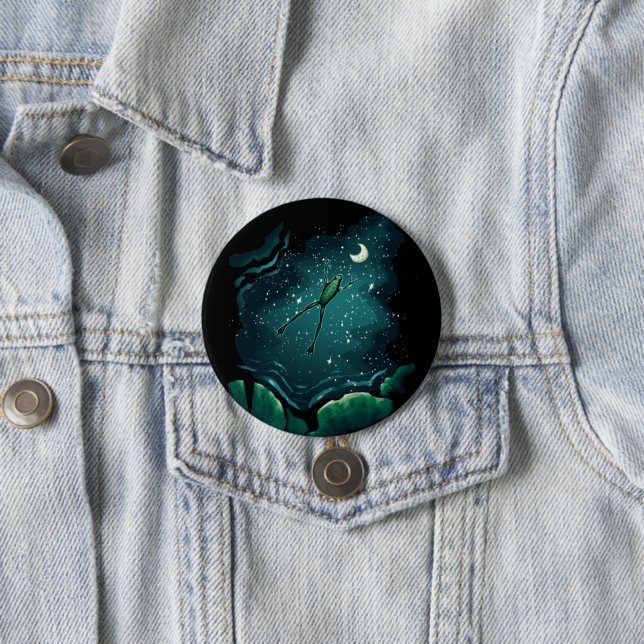 A Leap Over the Moon 3 Inch Round Button (In Situ)