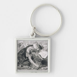 A Learned Man Absorbed in the Koran Keychain