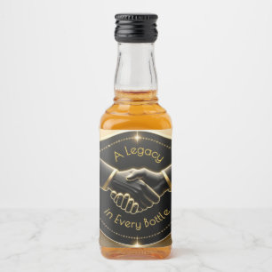 A Legacy in Every Bottle Handshake Liquor Bottle Label