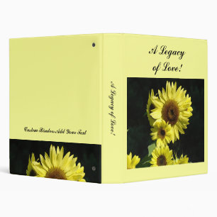 A Legacy of Love! binder custom Sunflowers