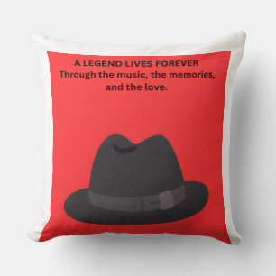 A LEGEND LIVES FOREVER THROW PILLOW