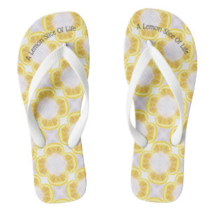 A Lemon Slice Of Life Flip Flops